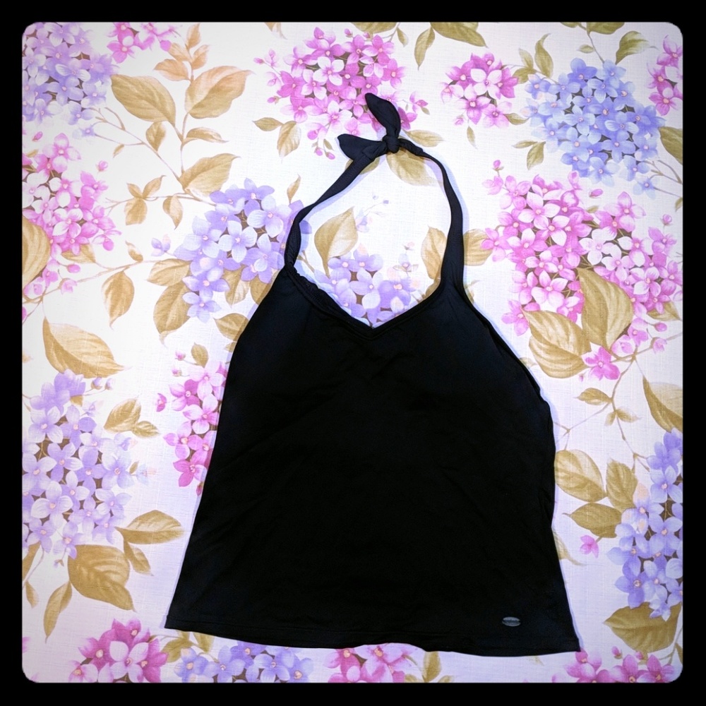 Gap V-neck tankini swimsuit top black bra in S